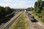 NS 1098 leads 6600 foot train 18N out of Enola yard